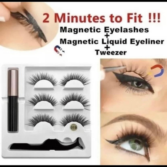 Magnetic eyelashes with Liquid Eyeliner Kit Natural Eye Lashes - Picture 2 of 7